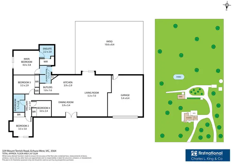 Floorplan of Homely house listing, 329 Mount Terrick Road, Echuca VIC 3564