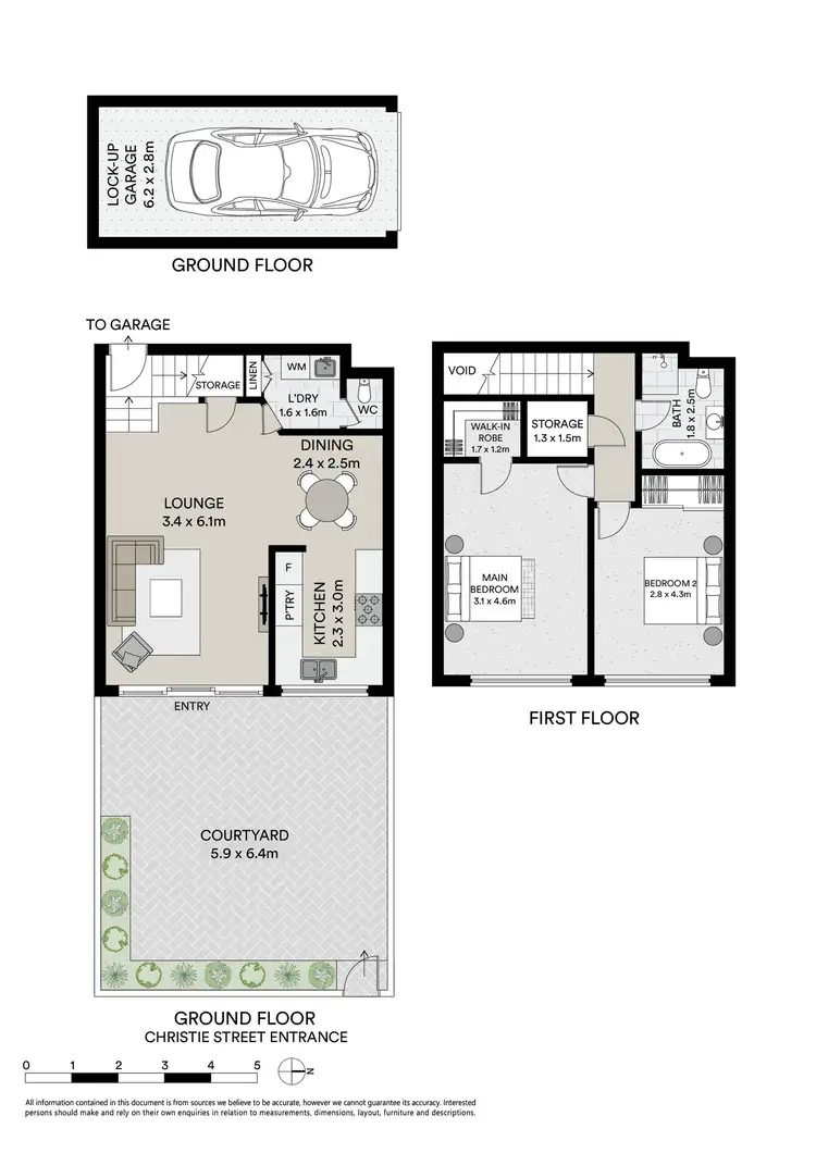 Floorplan of Homely townhouse listing, 4/32 Christie Street, Wollstonecraft NSW 2065