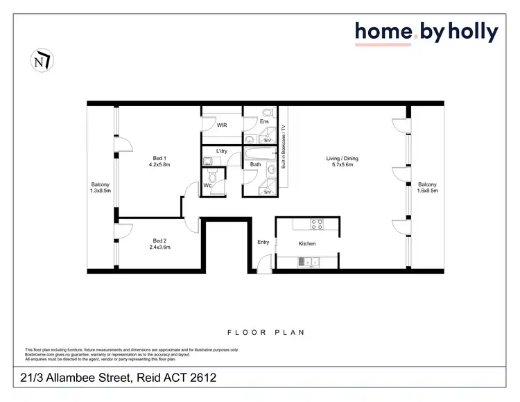 Floorplan of Homely apartment listing, 21/3 Allambee Street, Reid ACT 2612