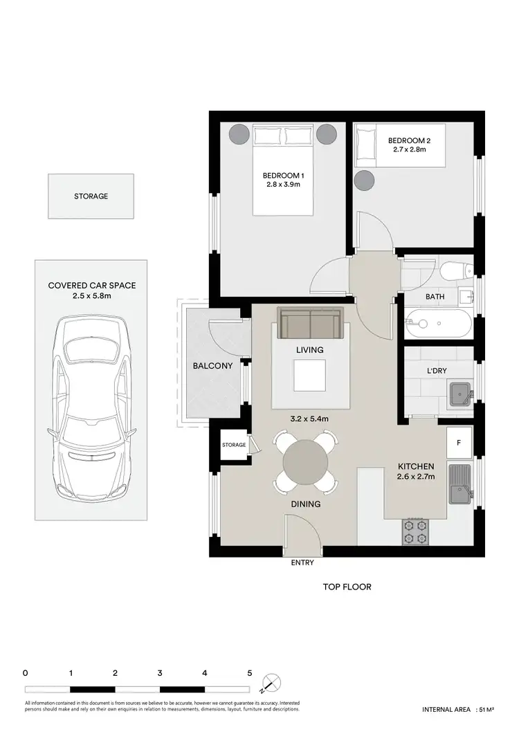 Floorplan of Homely unit listing, 5/34 Forster Street, West Ryde NSW 2114