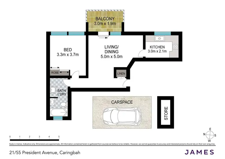 Floorplan of Homely unit listing, 21/55-61 President Avenue, Caringbah NSW 2229