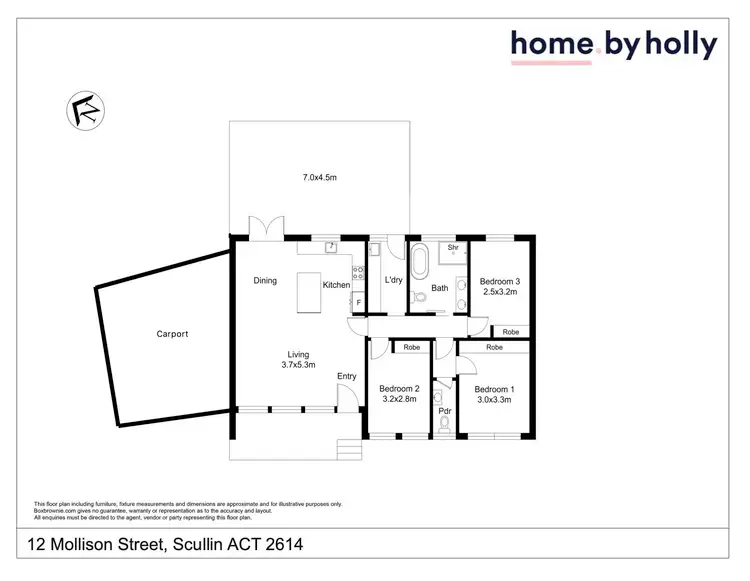 Floorplan of Homely house listing, 12 Mollison Street, Scullin ACT 2614