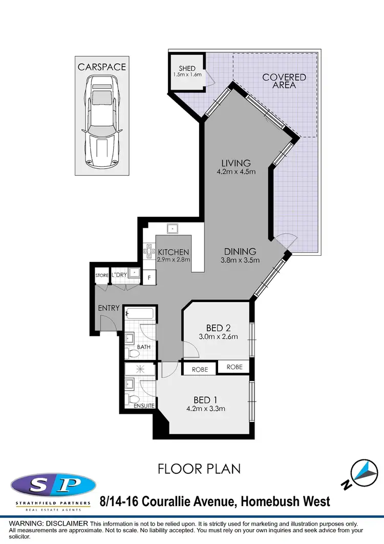 Floorplan of Homely apartment listing, 8/14-16 Courallie Avenue, Homebush West NSW 2140