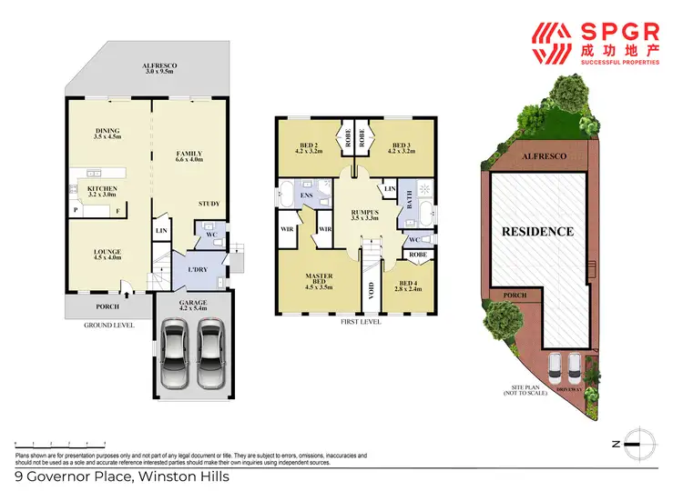 Floorplan of Homely house listing, 9 Governor Place, Winston Hills NSW 2153