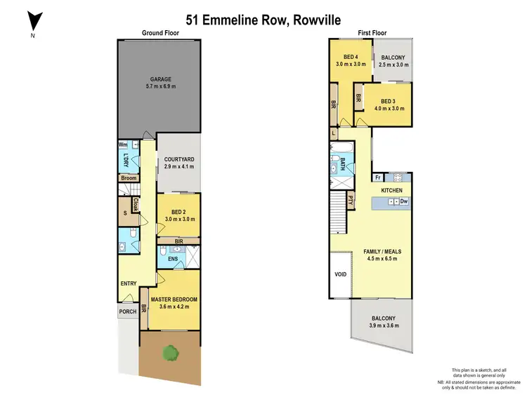 Floorplan of Homely townhouse listing, 51 Emmeline Row, Rowville VIC 3178