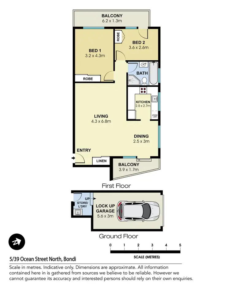 Floorplan of Homely apartment listing, 5/39 Ocean Street, Bondi NSW 2026