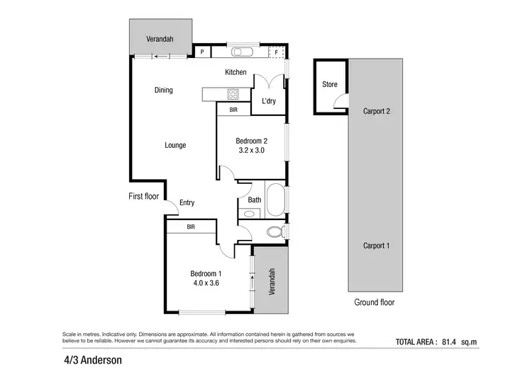 Floorplan of Homely unit listing, 4/3 Anderson Street, Railway Estate QLD 4810