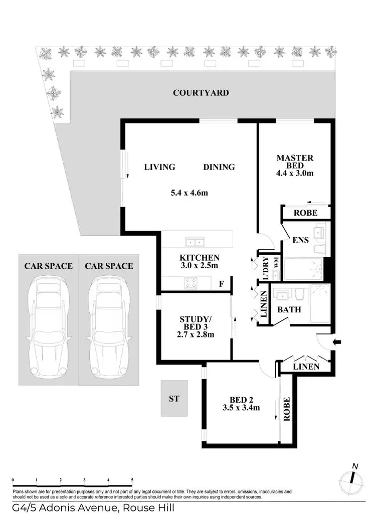 Floorplan of Homely apartment listing, Level Ground Flo/4/5 Adonis Avenue, Rouse Hill NSW 2155