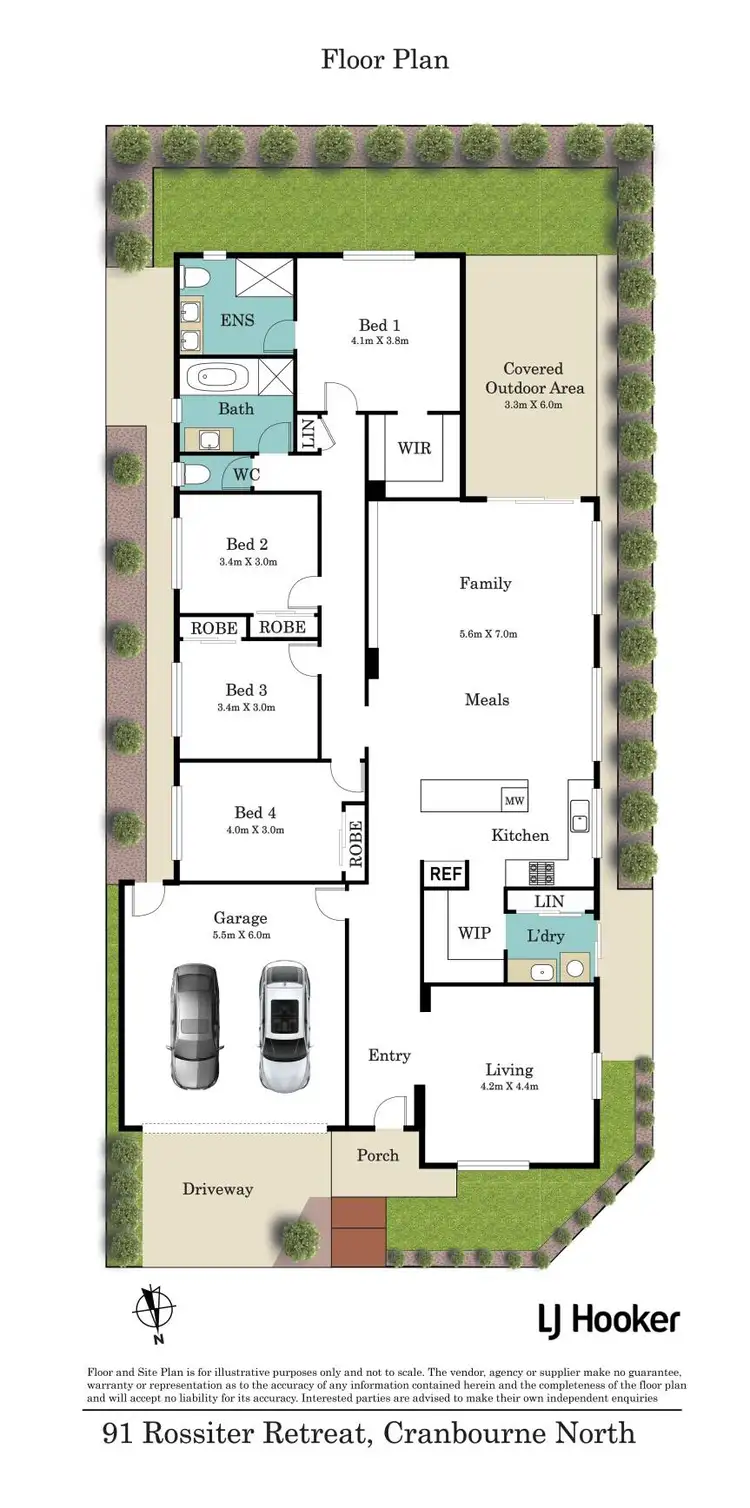 Floorplan of Homely house listing, 91 Rossiter Retreat, Cranbourne North VIC 3977