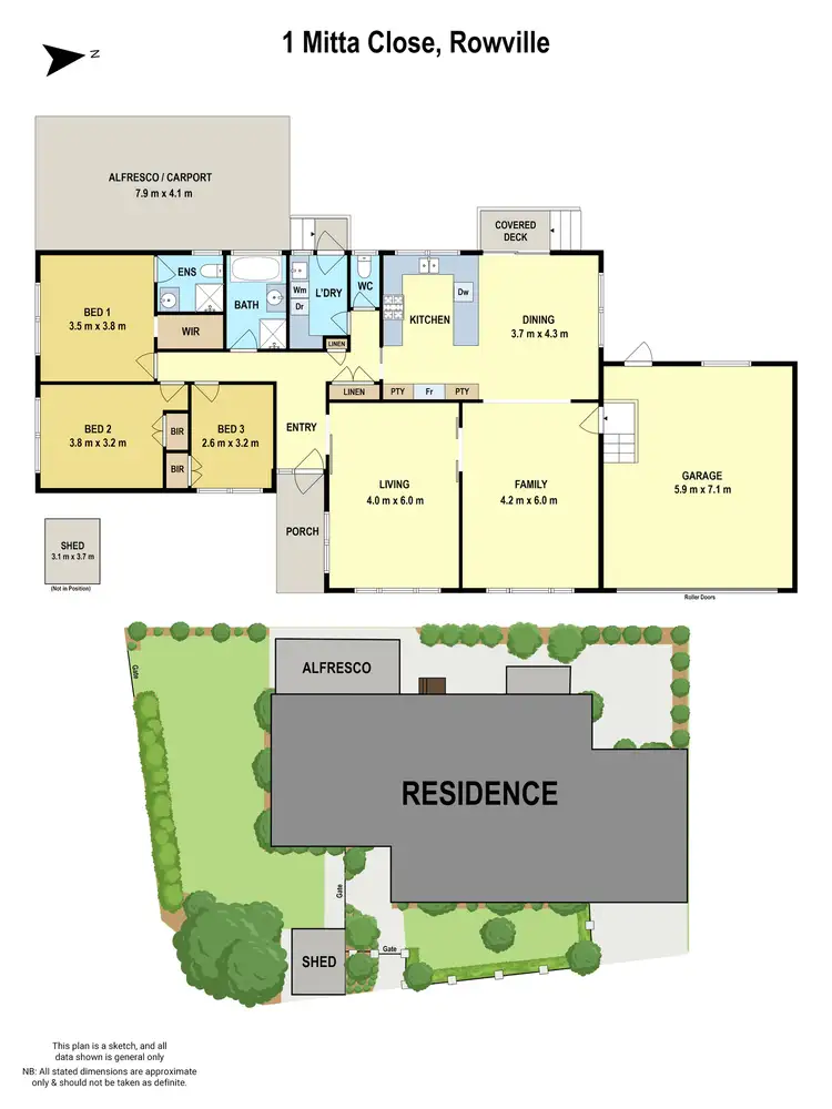Floorplan of Homely house listing, 1 Mitta Close, Rowville VIC 3178