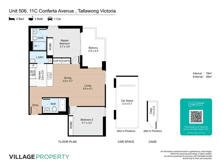 Floorplan of Homely apartment listing, 506/11C Conferta Avenue, Tallawong NSW 2762