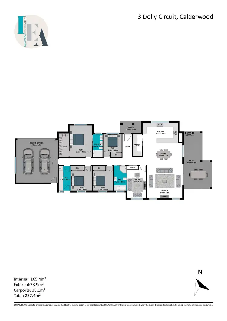 Floorplan of Homely house listing, 3 Dolly Circuit, Calderwood NSW 2527