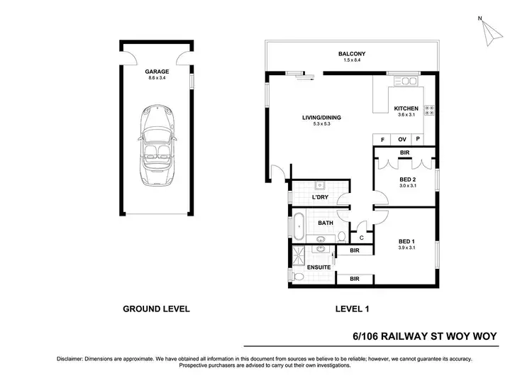 Floorplan of Homely unit listing, 6/104-106 Railway Street, Woy Woy NSW 2256