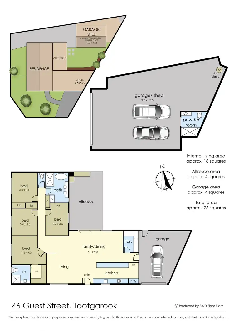 Floorplan of Homely house listing, 46 Guest Street, Tootgarook VIC 3941