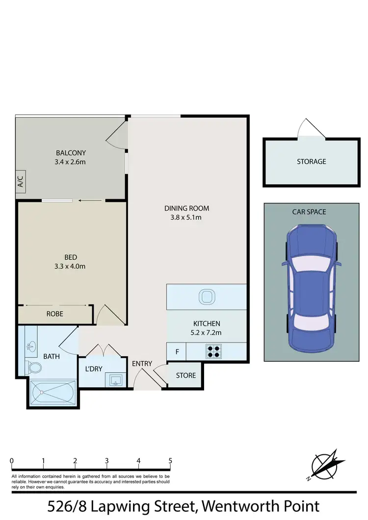 Floorplan of Homely apartment listing, 526/8 Lapwing Street, Wentworth Point NSW 2127