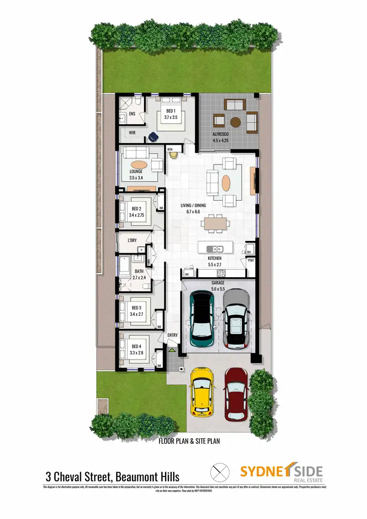 Floorplan of Homely house listing, 3 Cheval Street, Beaumont Hills NSW 2155