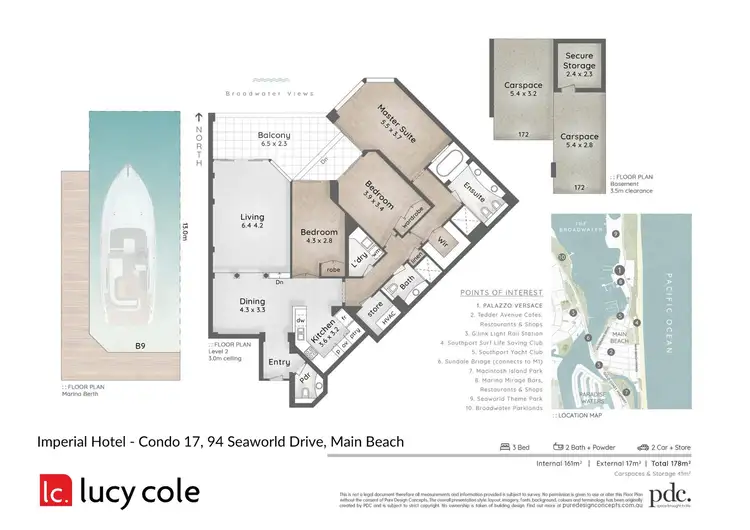 Floorplan of Homely apartment listing, 17/94 Seaworld Drive, Main Beach QLD 4217