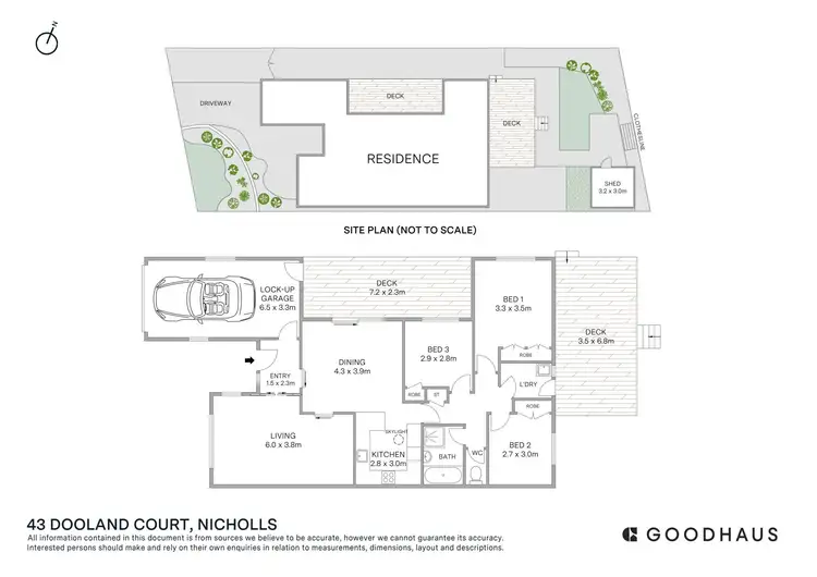 Floorplan of Homely house listing, 43 Dooland Court, Nicholls ACT 2913