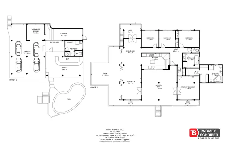 Floorplan of Homely house listing, 77-79 Fig Tree Drive, Caravonica QLD 4878