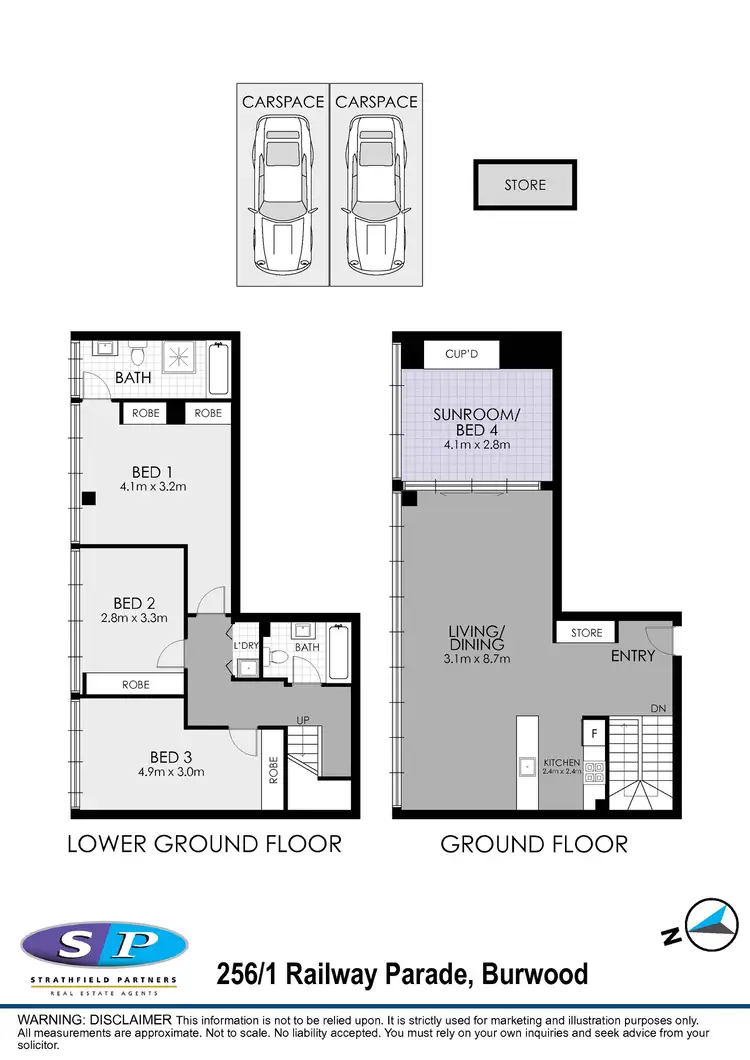 Floorplan of Homely apartment listing, 256/1 Railway Parade, Burwood NSW 2134