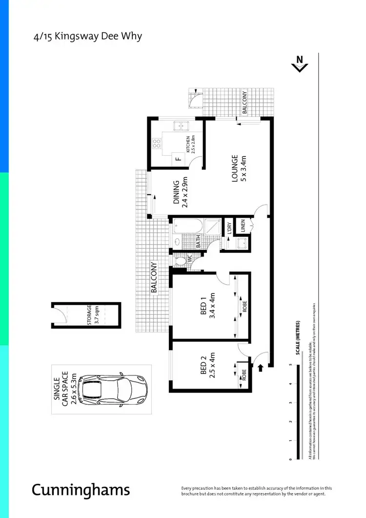 Floorplan of Homely unit listing, 4/15 Kingsway, Dee Why NSW 2099