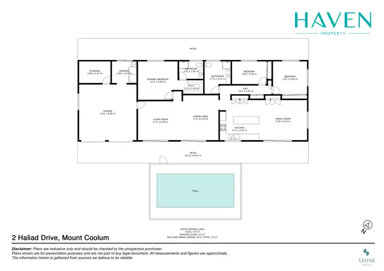 Floorplan of Homely house listing, 2 Haliad Drive, Mount Coolum QLD 4573