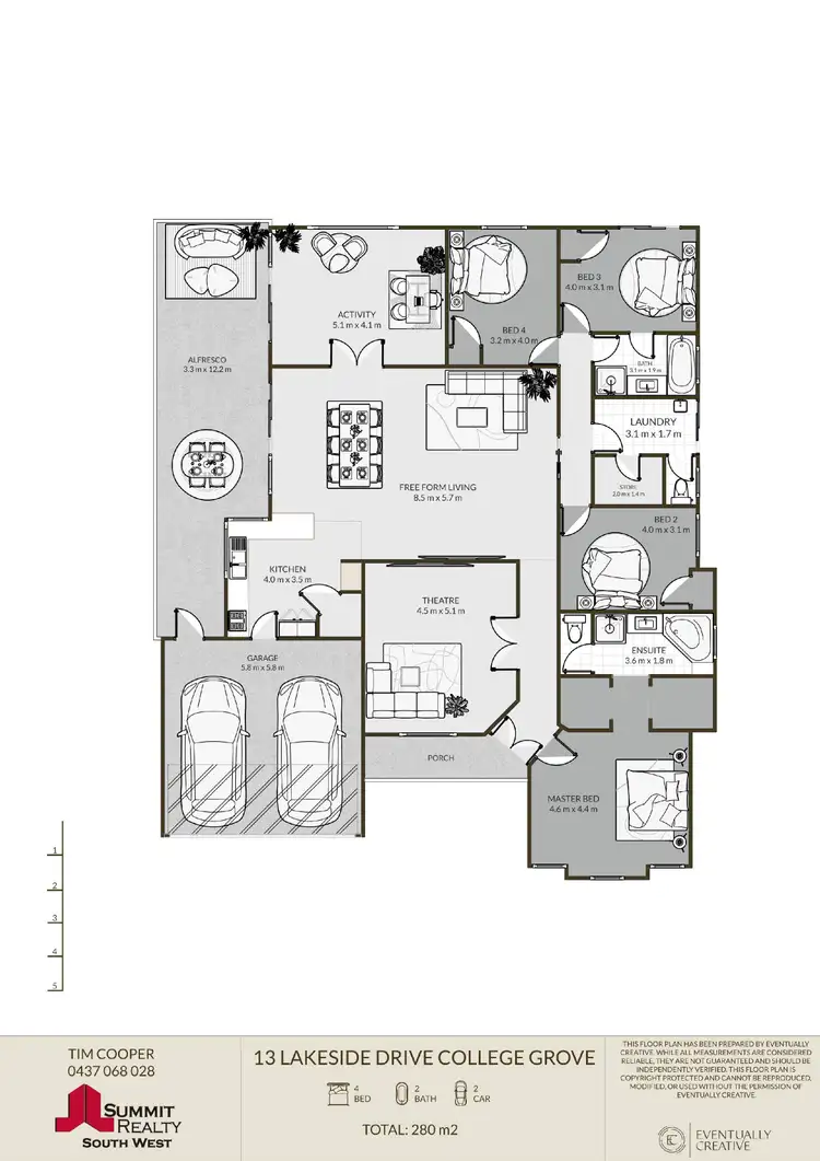 Floorplan of Homely house listing, 13 Lakeside Drive, College Grove WA 6230