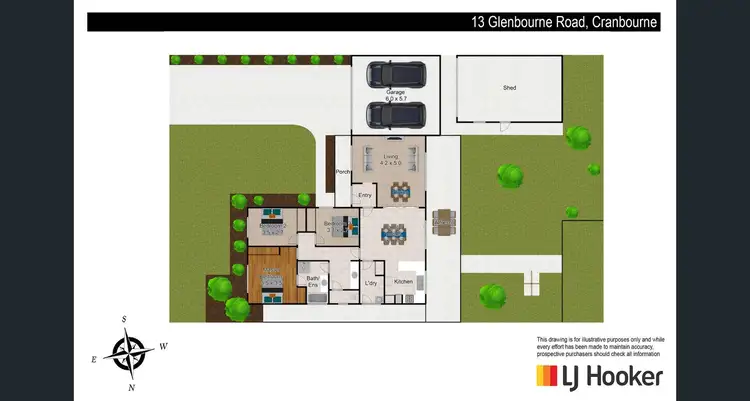 Floorplan of Homely house listing, 13 Glenbourne Road, Cranbourne VIC 3977