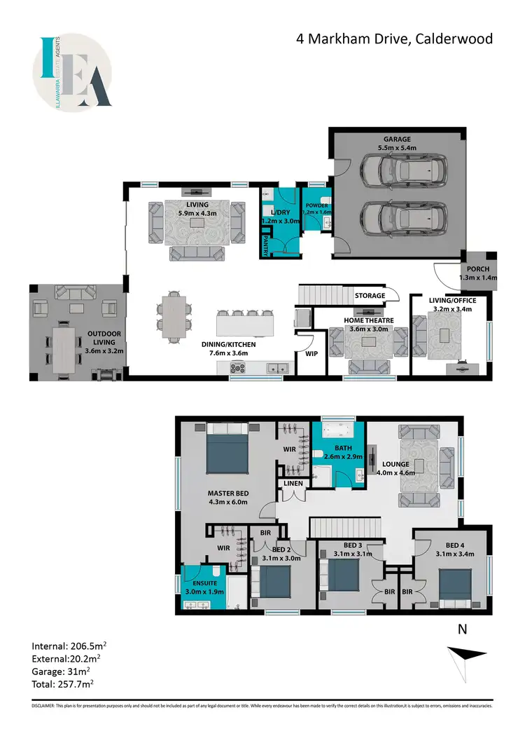 Floorplan of Homely house listing, 4 Markham Drive, Calderwood NSW 2527
