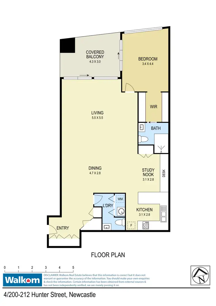 Floorplan of Homely unit listing, 4/200-212 Hunter Street, Newcastle NSW 2300