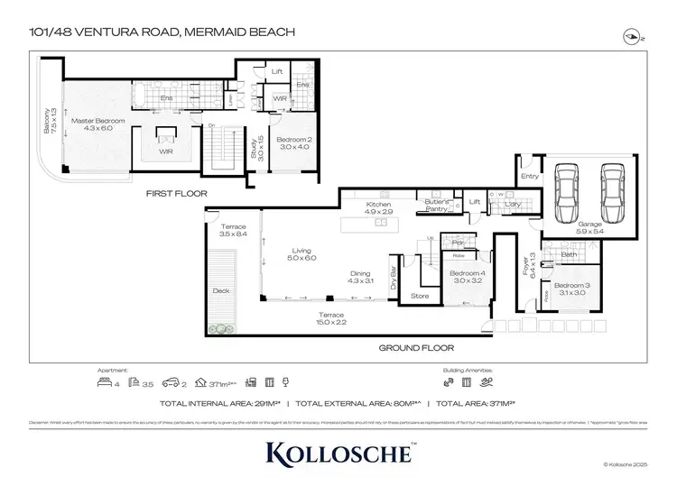 Floorplan of Homely villa listing, 101/48 Ventura Road, Mermaid Beach QLD 4218