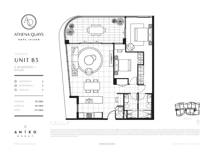 Floorplan of Homely apartment listing, 2601/10 Sickle Avenue, Hope Island QLD 4212