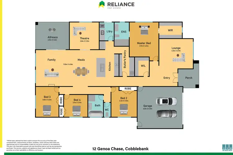 Floorplan of Homely house listing, 12 Genoa Chase, Cobblebank VIC 3338