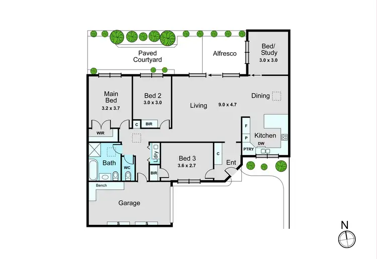 Floorplan of Homely unit listing, 37A Mckittrick Road, Bentleigh VIC 3204