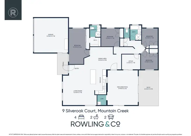 Floorplan of Homely house listing, 9 Silveroak Court, Mountain Creek QLD 4557