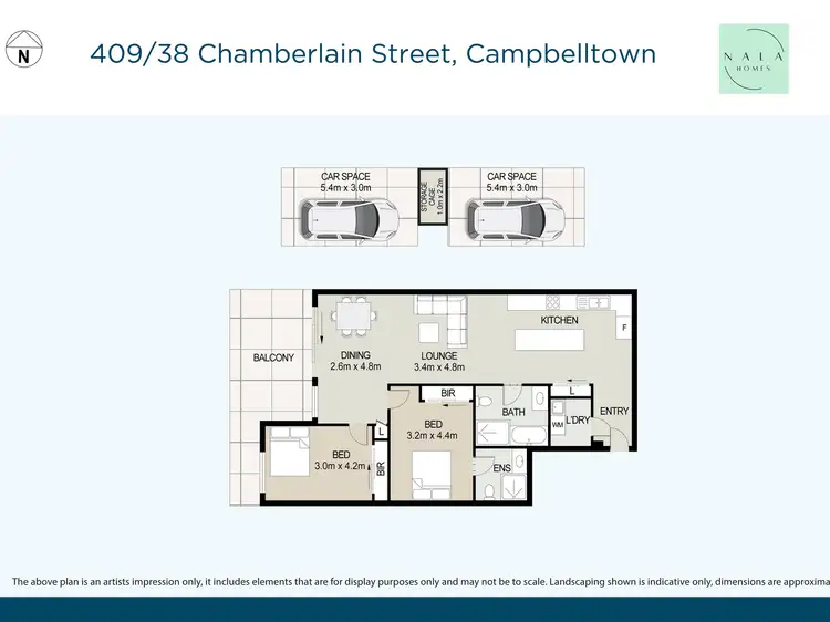 Floorplan of Homely apartment listing, 409/38-42 Chamberlain Street, Campbelltown NSW 2560