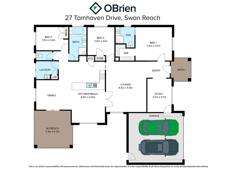 Floorplan of Homely house listing, 27 Tamhaven Drive, Swan Reach VIC 3903