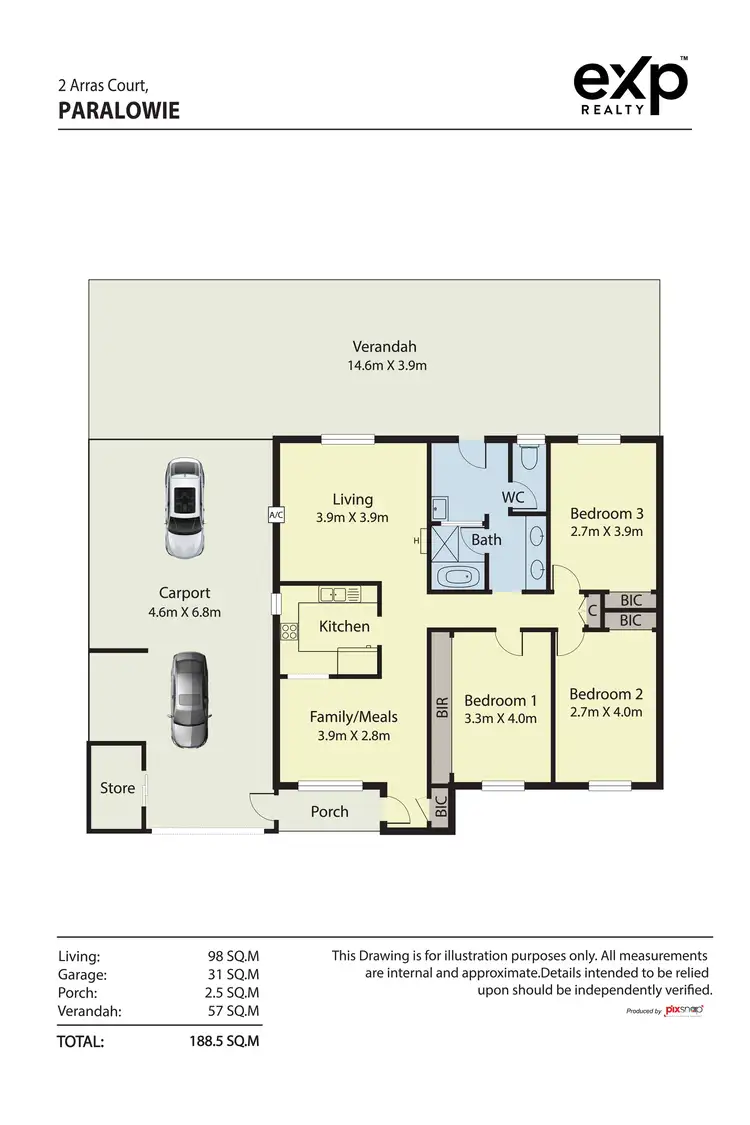Floorplan of Homely house listing, 2 Arras Court, Paralowie SA 5108