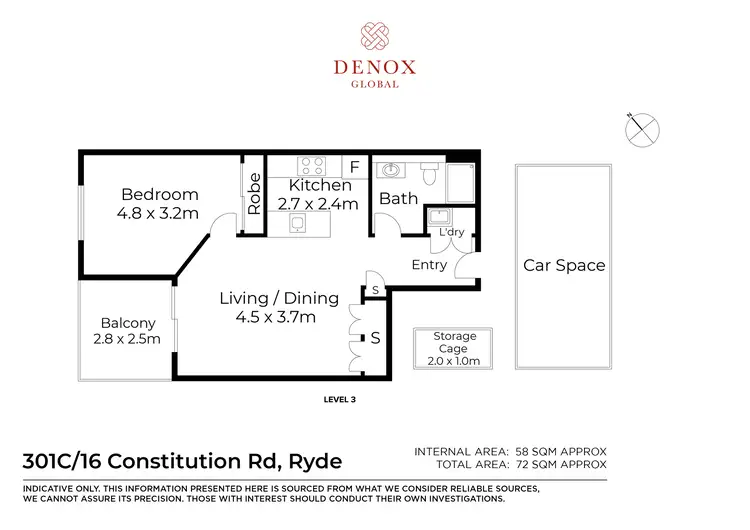 Floorplan of Homely apartment listing, 301C/16 Constitution Road, Ryde NSW 2112