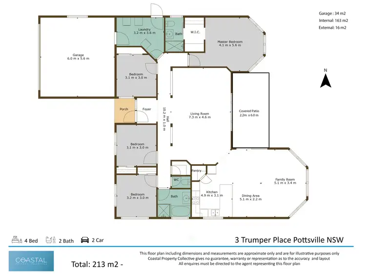 Floorplan of Homely house listing, 3 Trumper Place, Pottsville NSW 2489