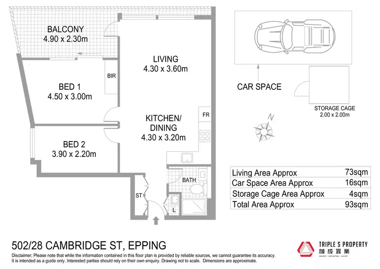Floorplan of Homely apartment listing, 502/28 Cambridge Street, Epping NSW 2121