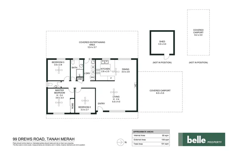 Floorplan of Homely house listing, 99 Drews Road, Tanah Merah QLD 4128
