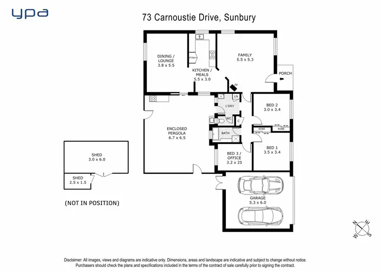 Floorplan of Homely house listing, 73 Carnoustie Drive, Sunbury VIC 3429