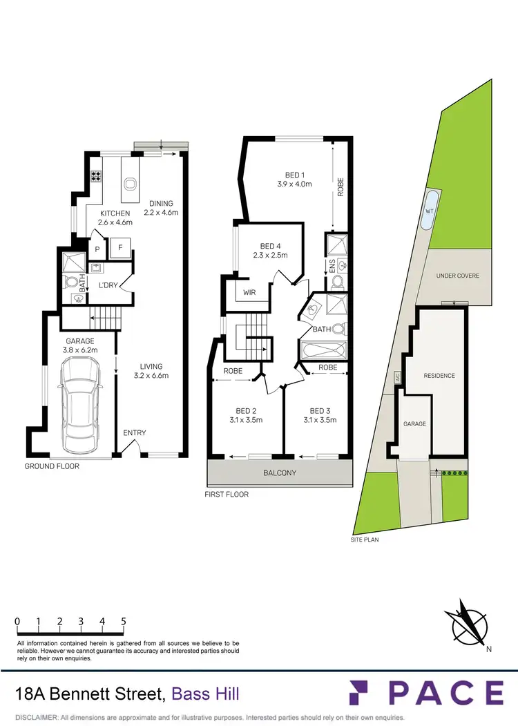 Floorplan of Homely semi-detached listing, 18A Bennett Street, Bass Hill NSW 2197