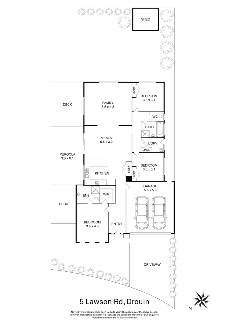Floorplan of Homely house listing, 5 Lawson Road, Drouin VIC 3818
