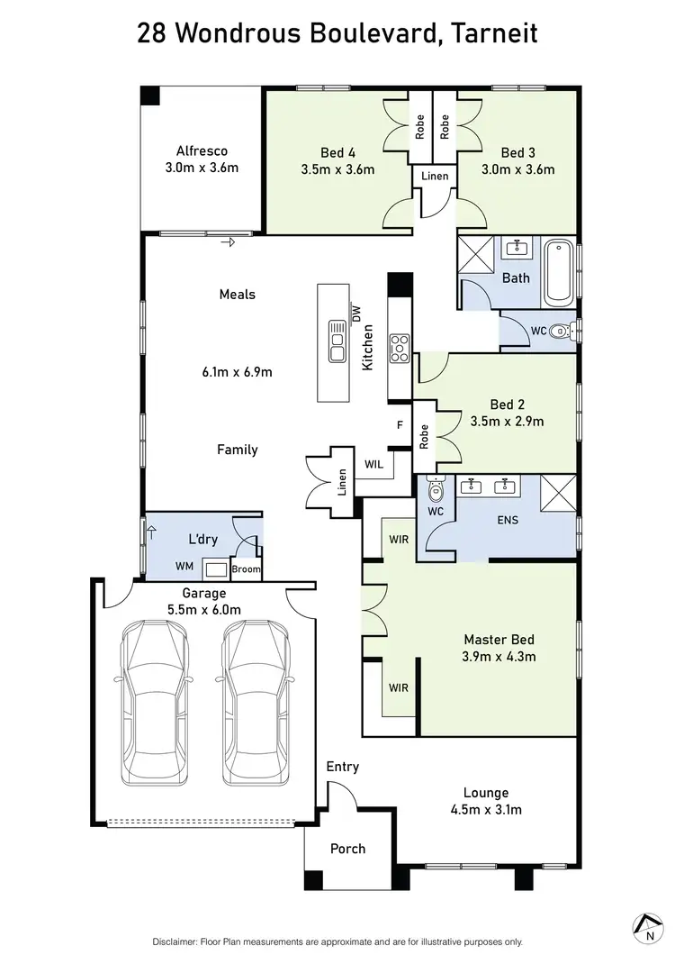 Floorplan of Homely house listing, 28 Wondrous Boulevard, Tarneit VIC 3029