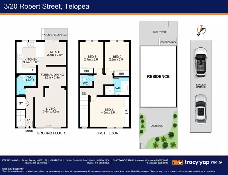 Floorplan of Homely townhouse listing, 3/20 Robert Street, Telopea NSW 2117