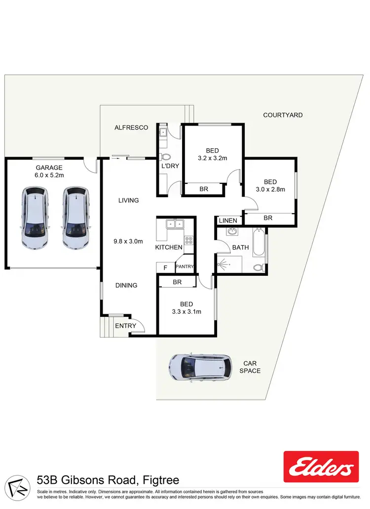 Floorplan of Homely villa listing, 53b Gibsons Road, Figtree NSW 2525