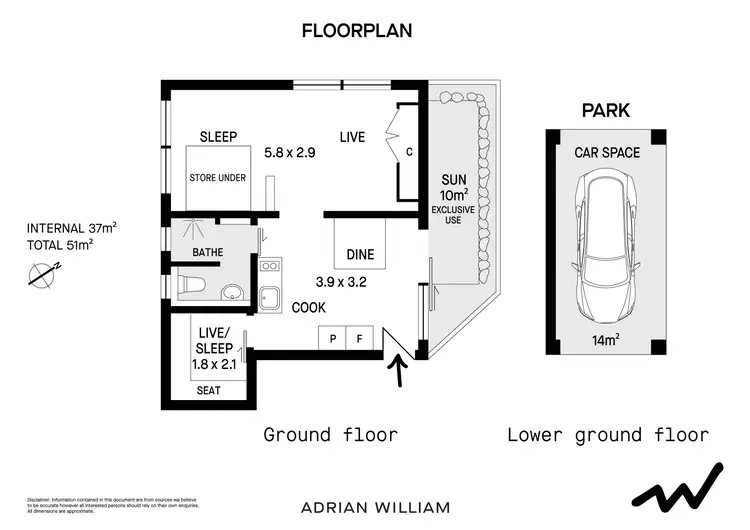Floorplan of Homely apartment listing, 5/48-52 Darley Street, Newtown NSW 2042