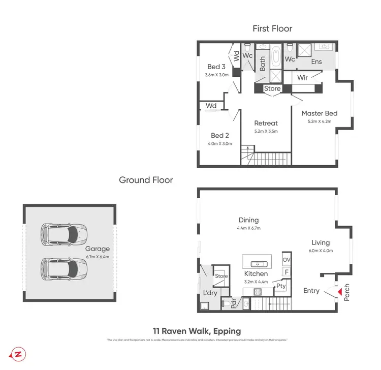 Floorplan of Homely townhouse listing, 11 Raven Walk, Epping VIC 3076